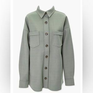 Button up oversized shacket
